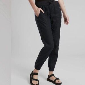 Athleta Cabo Linen Jogger Pants - Size 10, Black